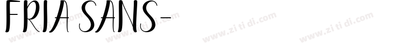 fria sans字体转换